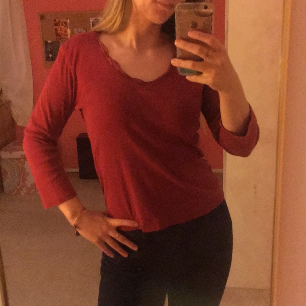Red blouse